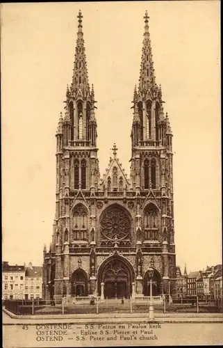 Ak Oostende Ostende Westflandern, S. S. Petrus en Paulus kerk