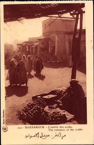 Ak Marrakesch Marokko, L'entrée des souks
