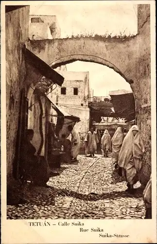 Ak Tetuan Tétouan Marokko, Calle Suika