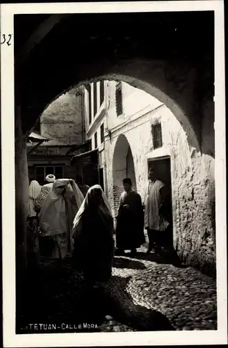 Ak Tetuan Tétouan Marokko, Calle Mora