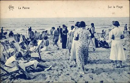 Ak La Panne De Panne Westflandern, Sur la Plage