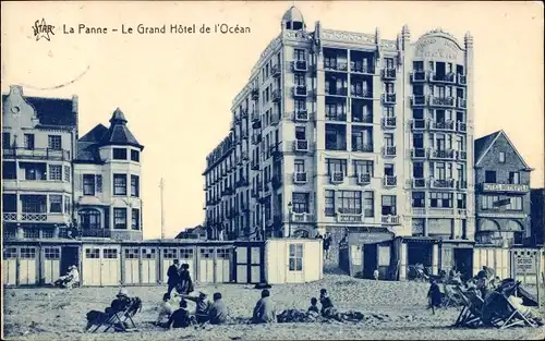 Ak La Panne De Panne Westflandern, Le Grand Hotel de l'Ocean