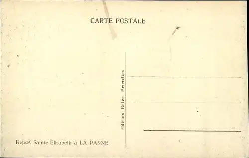 Ak La Panne De Panne Westflandern, Repos Sainte-Elisabeth