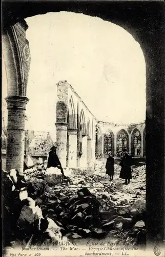 Ak Pervijze Pervyse Diksmuide Dixmude Westflandern, after the bombardment