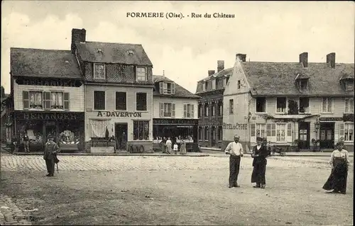 Ak Formerie Oise, Rue du Chateau, Hotel