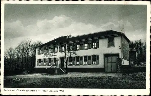 Ak Spicheren Spichern Moselle, Spicherer Höhen, Restaurant Spicherer Höhe