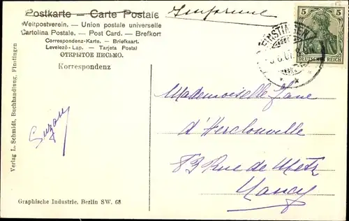 Ak Fénétrange Finstingen Moselle, Partie an der Saar