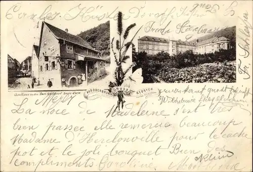 Ak Oberbronn Elsass Bas Rhin, Kloster, Gasthaus