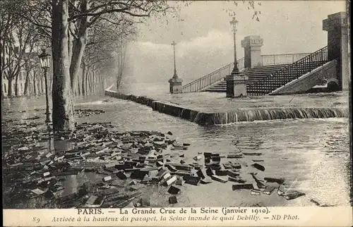 Ak Paris X, La Grande Crue de la Seine 1910