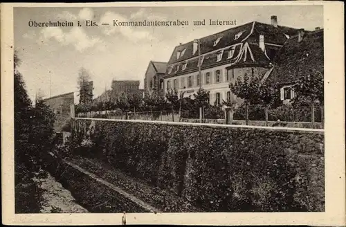 Ak Obernai Oberehnheim Elsass Bas Rhin, Kommandantengraben, Internat