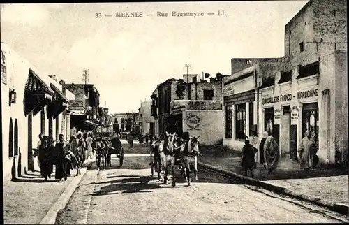 Ak Meknès Marokko, Rue Rouamryne