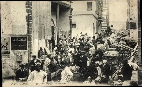 Ak Casablanca Marokko, Visite des bagages en douane