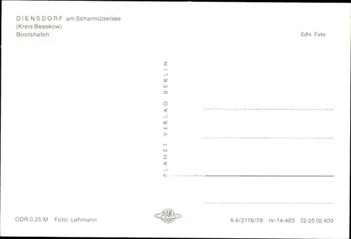 Ak Diensdorf Radlow am Scharmützelsee, Bootshafen