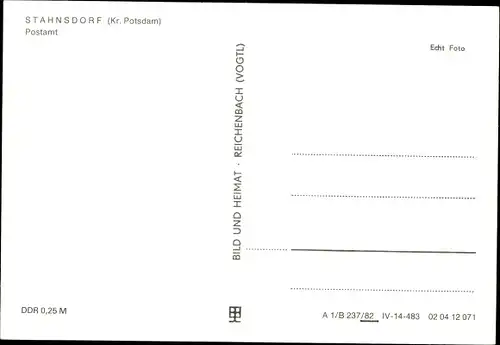 Ak Stahnsdorf in Brandenburg, Postamt