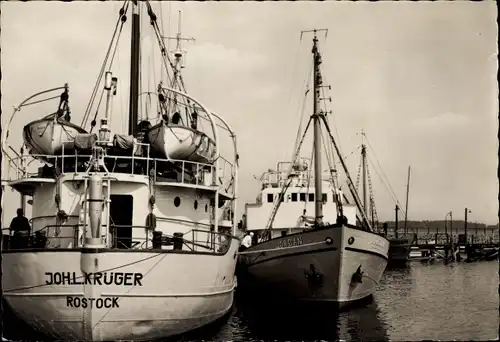 Ak Stralsund, Partie am Kai, Joh. L. Krüger Rostock