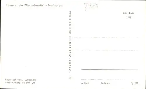 Ak Sonnewalde im Landkreis Elbe Elster, Marktplatz, Strassenansicht