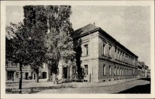 Ak Aschersleben im Salzlandkreis, Holzmarktschule