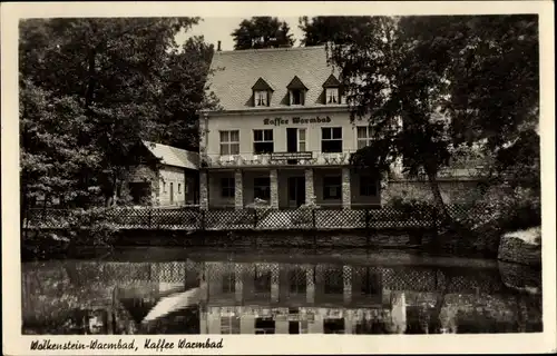 Ak Warmbad Wolkenstein in Sachsen, Kaffee Warmbad, Außenansicht