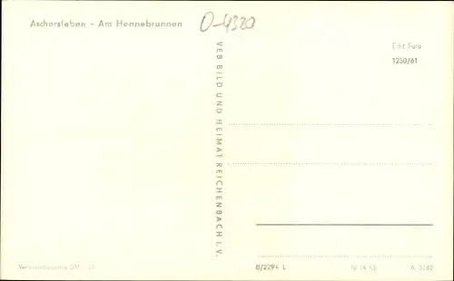 Ak Aschersleben im Salzlandkreis, Am Hennebrunnen