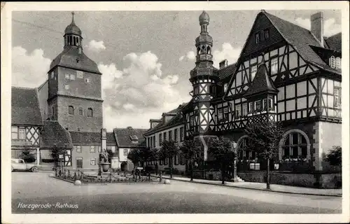 Ak Harzgerode am Harz, Rathaus