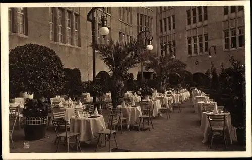 Ak Berlin Tiergarten, Potsdamer Platz, Weinhaus Rheingold, Hofgarten