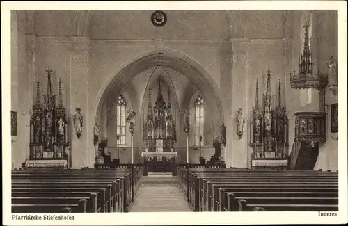 Ak Stiefenhofen im Allgäu Schwaben, Inneres der Pfarrkirche