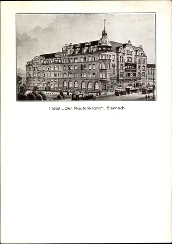 Ak Lutherstadt Eisenach in Thüringen, Hotel Der Rautenkranz