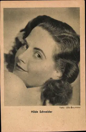 Ak Schauspielerin Hilde Schneider, Portrait