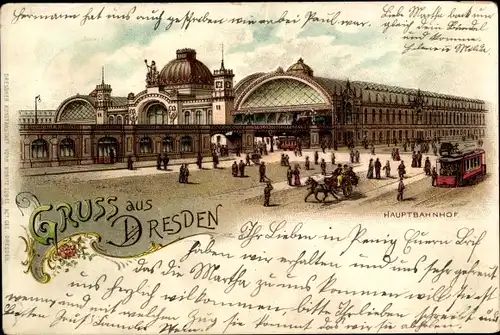 Litho Dresden Zentrum Altstadt, Hauptbahnhof