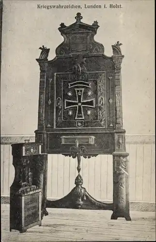 Ak Lunden in Holstein Dithmarschen, Kriegswahrzeichen