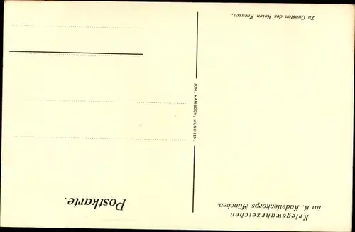Ak München, Kriegswahrzeichen im K. Kadettenkorps
