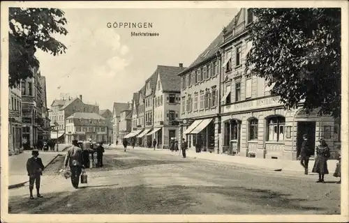 Ak Göppingen in Württemberg, Marktstraße