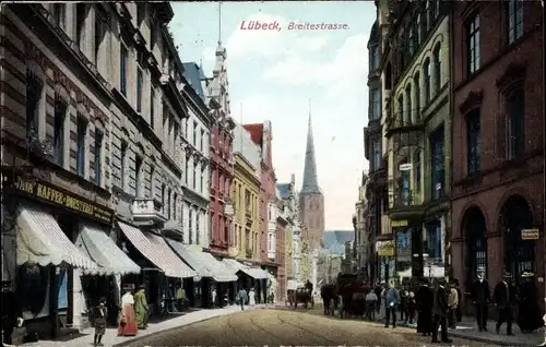 Ak Hansestadt Lübeck, Breitestraße