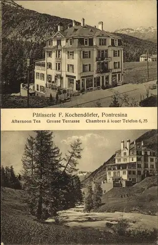 Ak Pontresina Kanton Graubünden Schweiz, Patisserie F. Kochendörfer