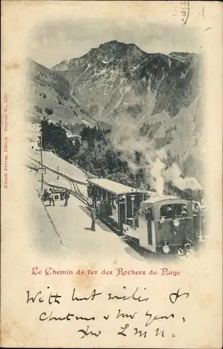 Ak Veytaux Kanton Waadt, Rochers de Naye, Chemin de Fer, Zahnradbahn