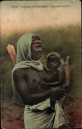 Ak Afrique Occidentale, Femme Peulhe