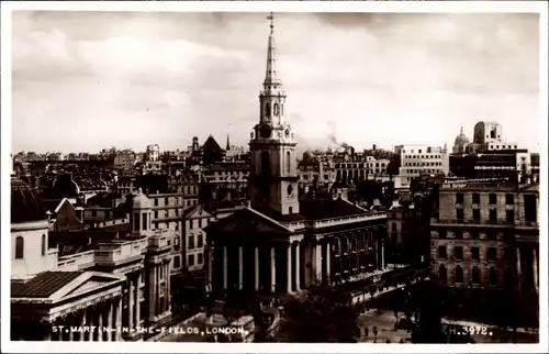 Ak London City England, St. Martin-in-the-Fields, Kirche Außenansicht