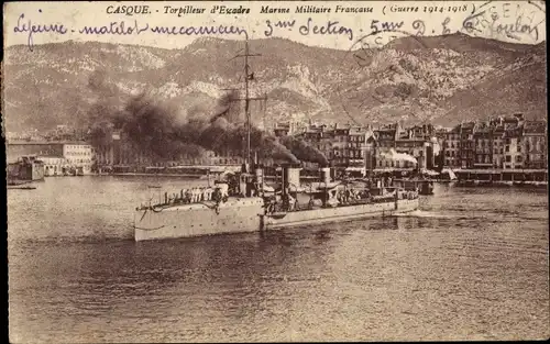 Ak Casque, Torpilleur d'Escadre, Marine Militaire Francaise