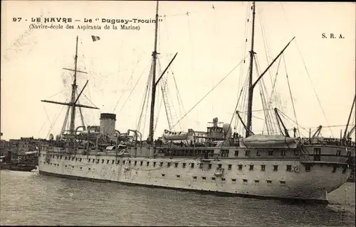 Ak Französisches Kriegsschiff, Duguay Trouin, Navire ecole des Aspirants de la Marine