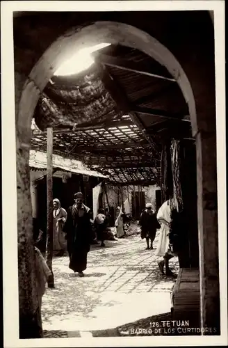 Ak Tetuan Tétouan Marokko, Calle de los Curtidores