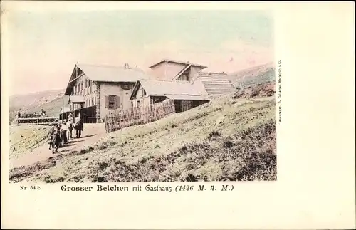 Ak Soultz Sulz Elsass Haut Rhin, Großer Belchen, Gasthaus