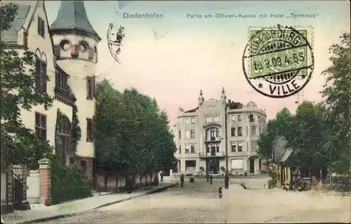 Ak Thionville Diedenhofen Lothringen Moselle, Offizier-Kasino, Hotel Terminus