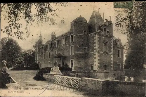 Ak Sandillon Loiret, Le Bruel, Schloss