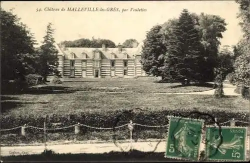 Ak Malleville-les-Grès Seine-Maritime, Le Château, par Veulettes