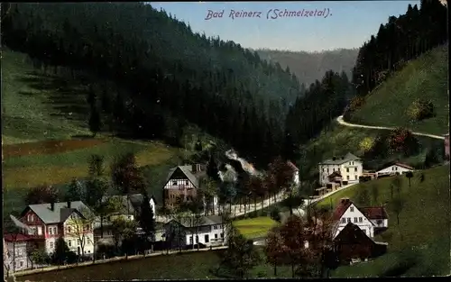 Ak Duszniki Zdrój Bad Reinerz Schlesien, Schmelzetal, Panorama
