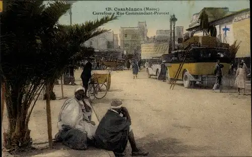 Ak Casablanca Marokko, Carrefour Rue Commandant Provost