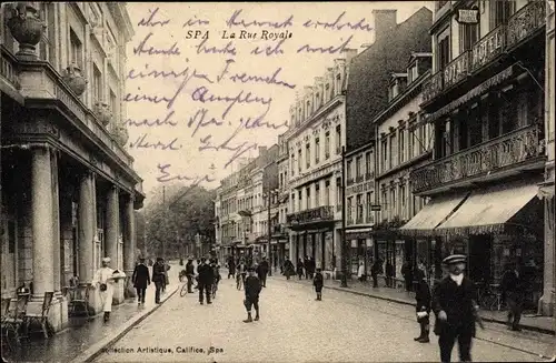 Ak Spa Wallonien Lüttich, La Rue Royale