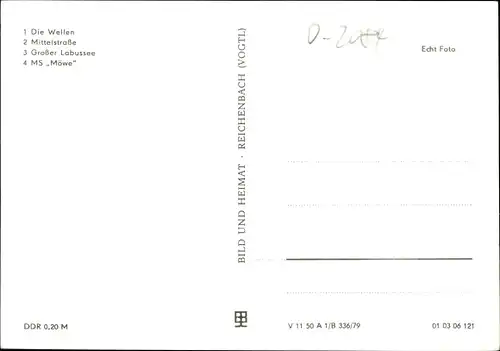 Ak Wesenberg in Mecklenburg, MS Möwe, Mittelstraße, Großer Labussee, Erker, die Wellen