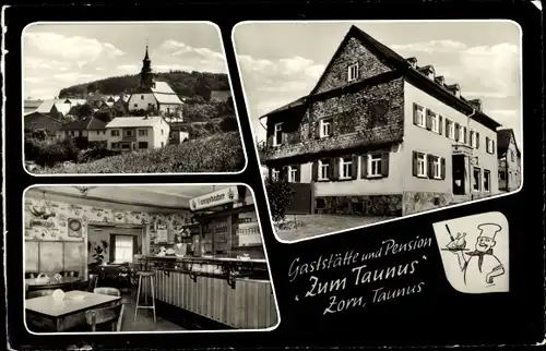 Ak Zorn Heidenrod im Taunus, Gasthof Zum Taunus