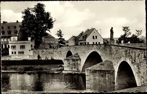 Ak Echternacherbrück in der Eifel, Brücke, Hotel